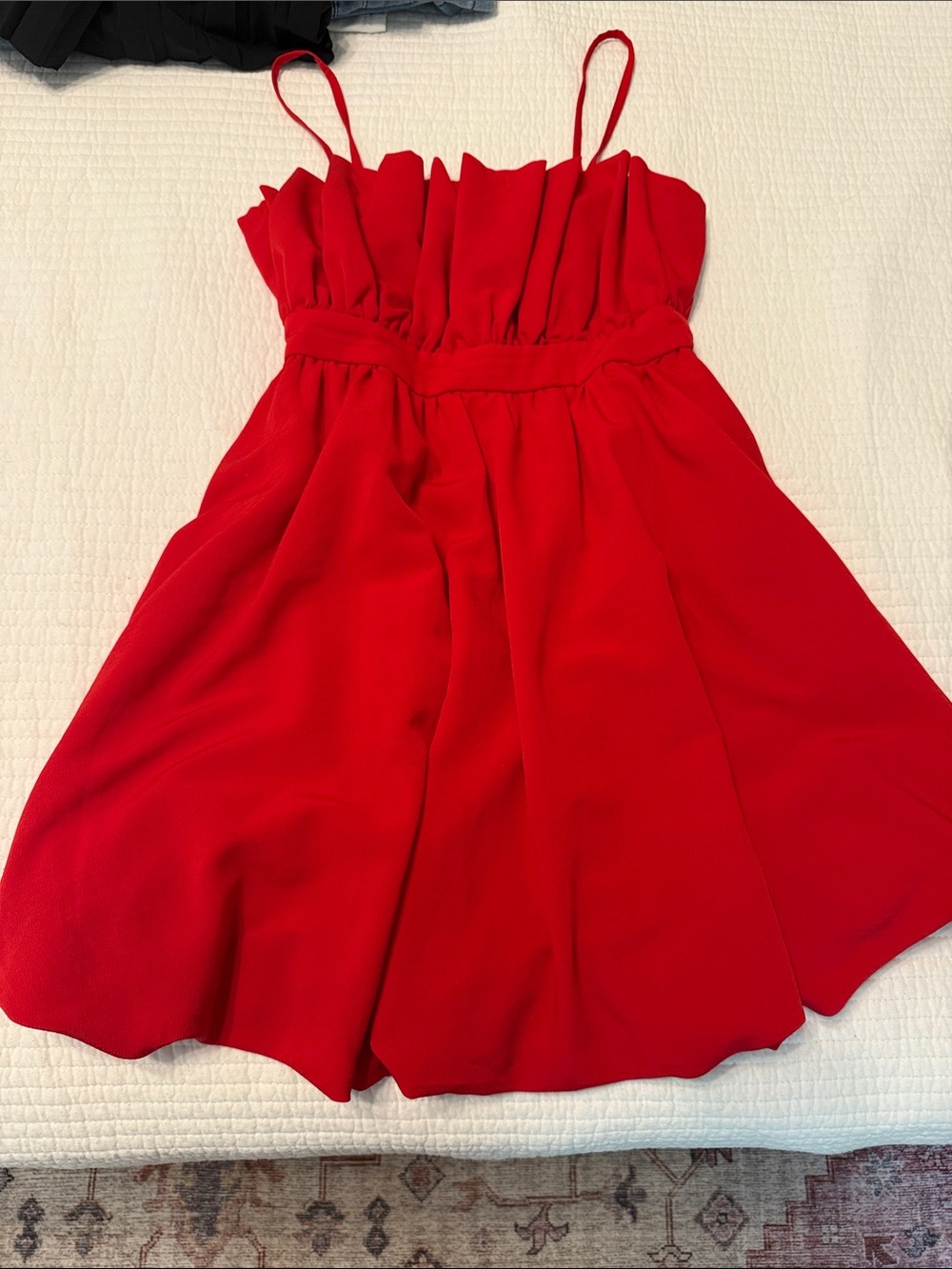 Red Mini Dress with Spaghetti Straps